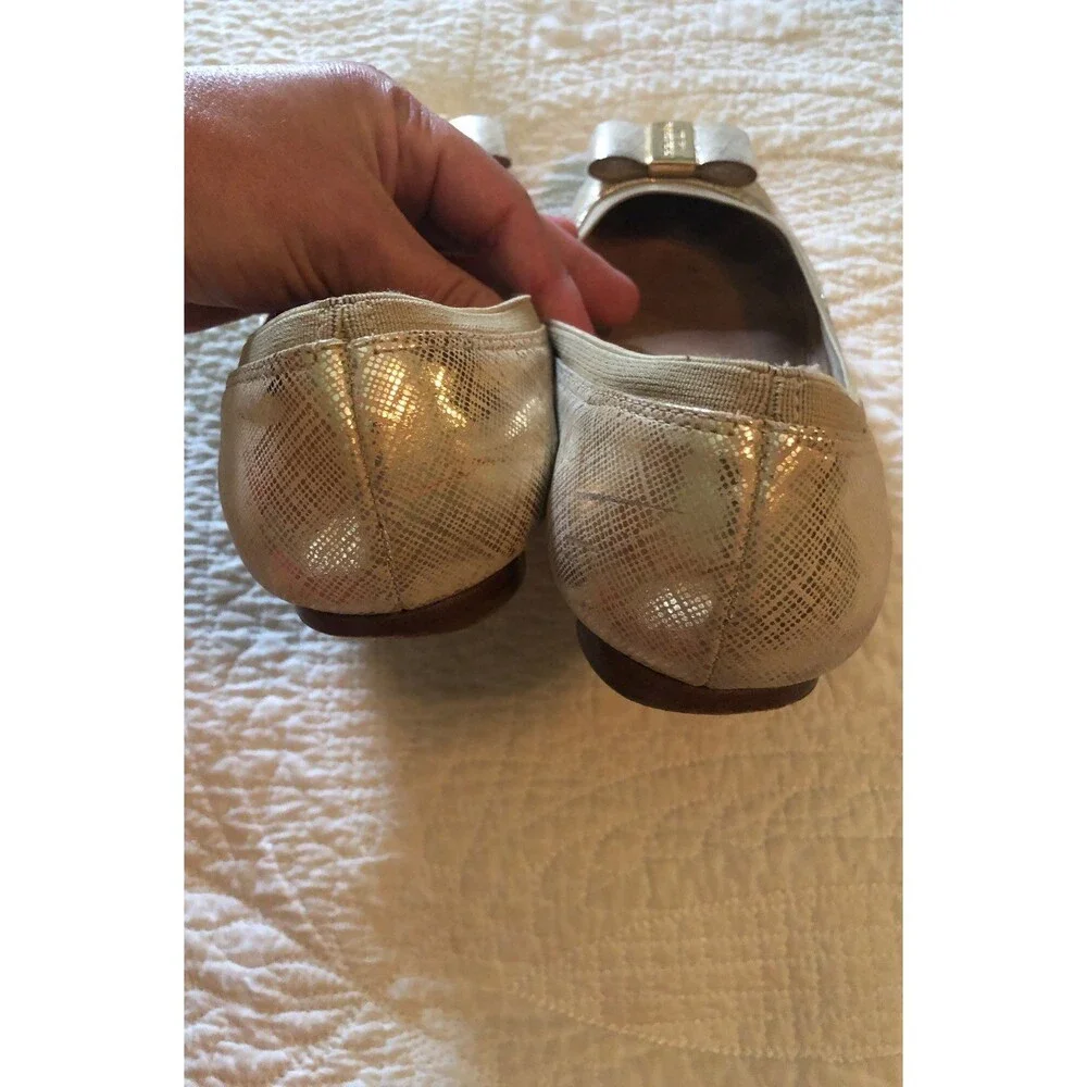 Kate Spade gold metallic Flats sz 8