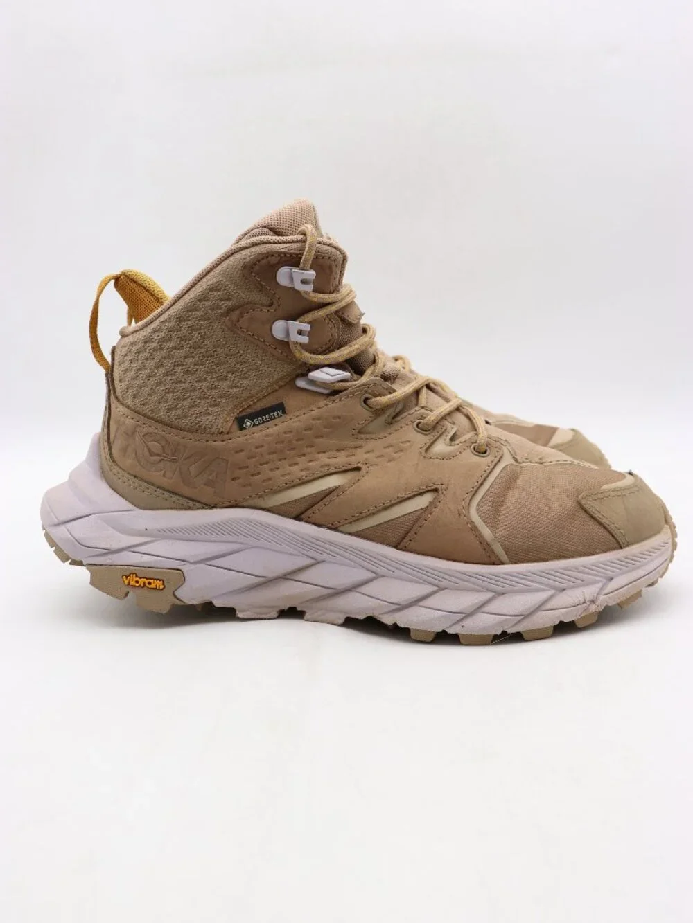 Hoka One One Anacapa Mid GTX Women's 7.5 B Gore-Tex Hiking Boot Shoes Brown