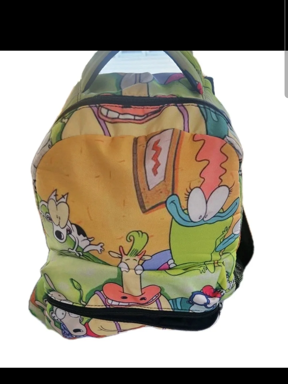 Retro 90s Nickelodeon Characters Mash-up Backpack. Rocko's Modern, Ren&Stimpy