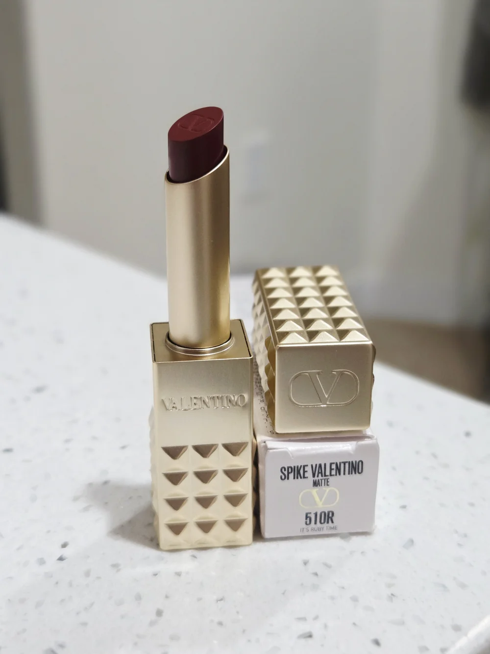 Valentino Spike Matte Lipstick - Ruby Time (510R) - Deep Berry