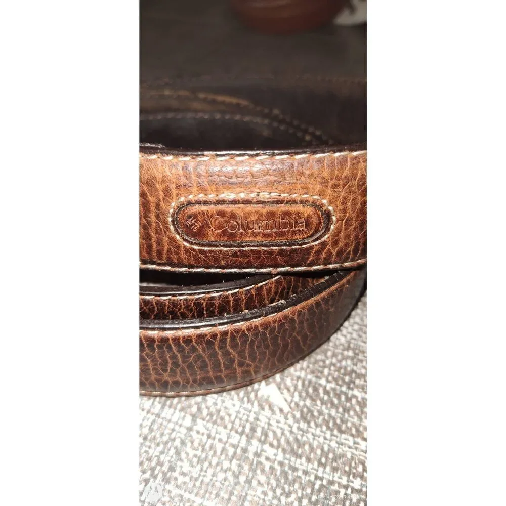 Columbia Brown genuine leather belt 12CO0289 Size 42 great quality