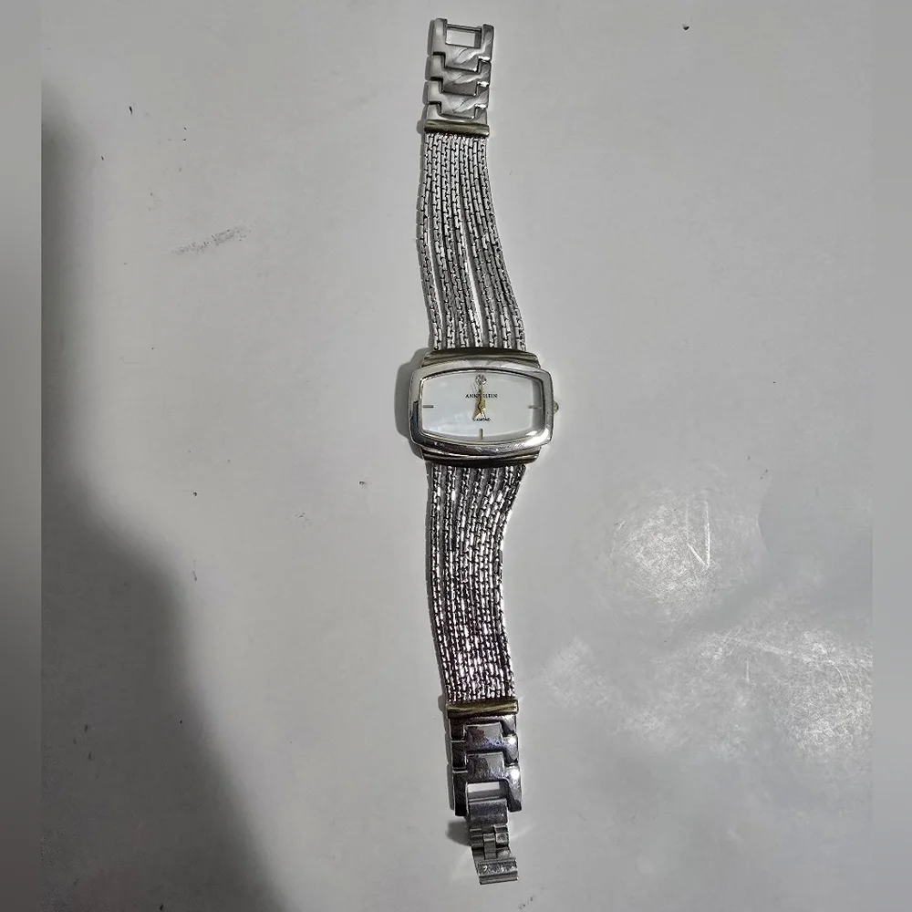 Anne Klein Diamond Silver Tone wrist watch jewelry