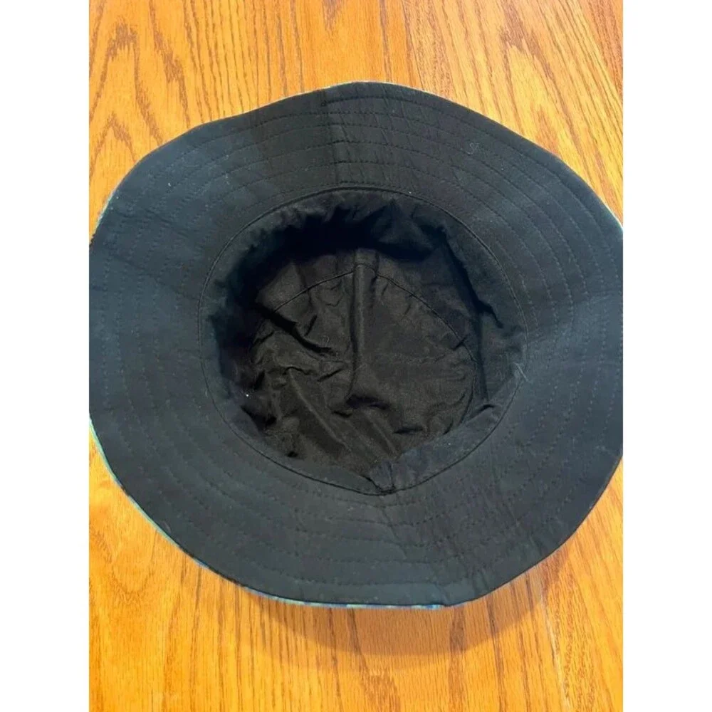 Kids Blue and Green Bucket Hat with Palm Tree design