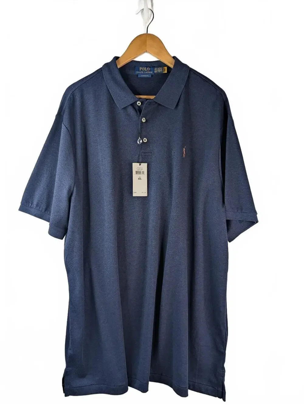 NWT Polo Ralph Lauren Classic Fit Soft Touch Navy Heather Polo Shirt XXL