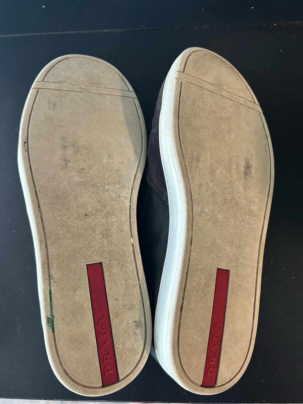 Prada grey suede