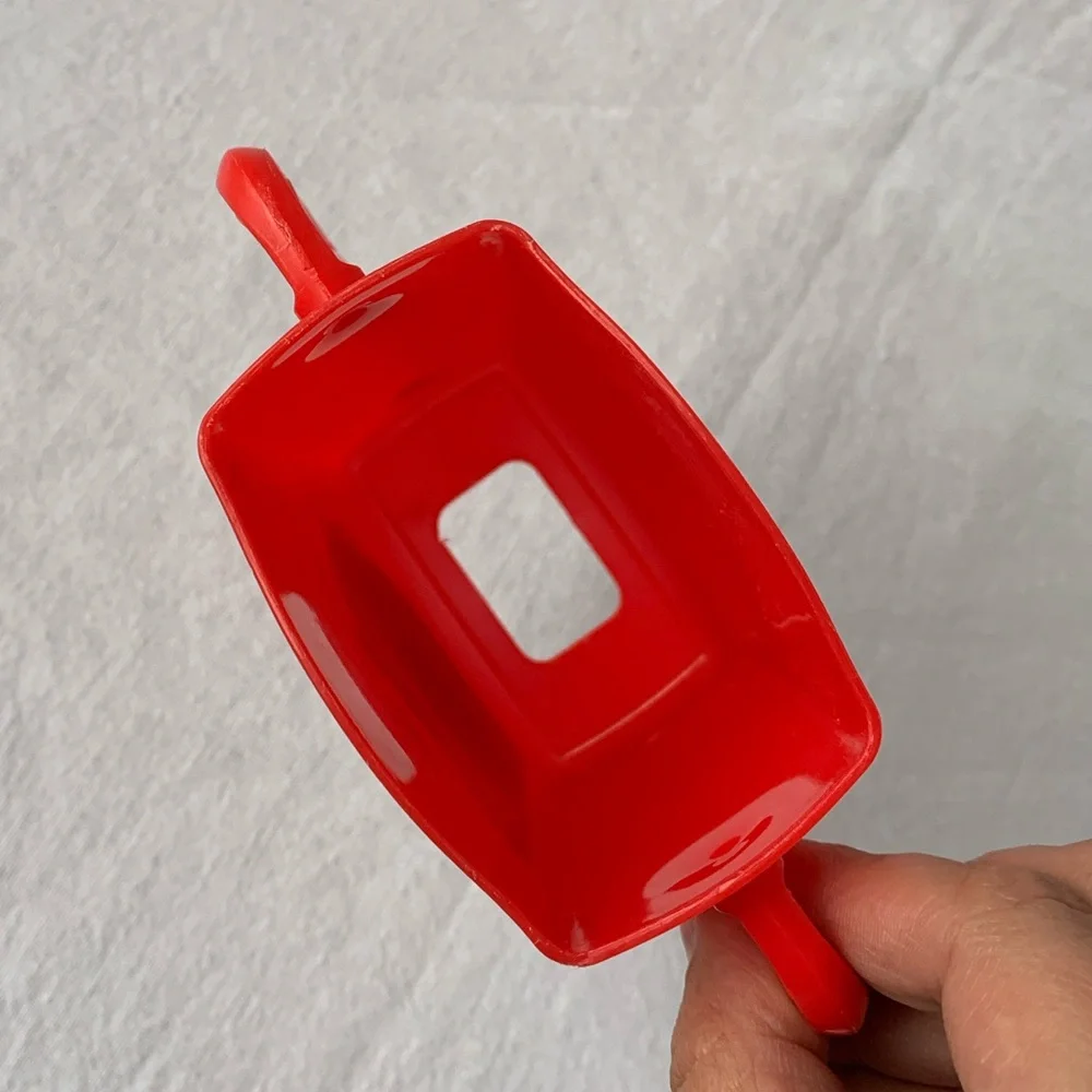 2013 Sesame Street Cookie Monster Kids Red Plastic Juice Box Holder with Handles