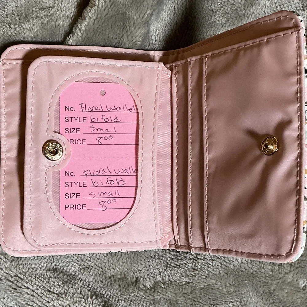 Floral Zip Card Wallet in Pink