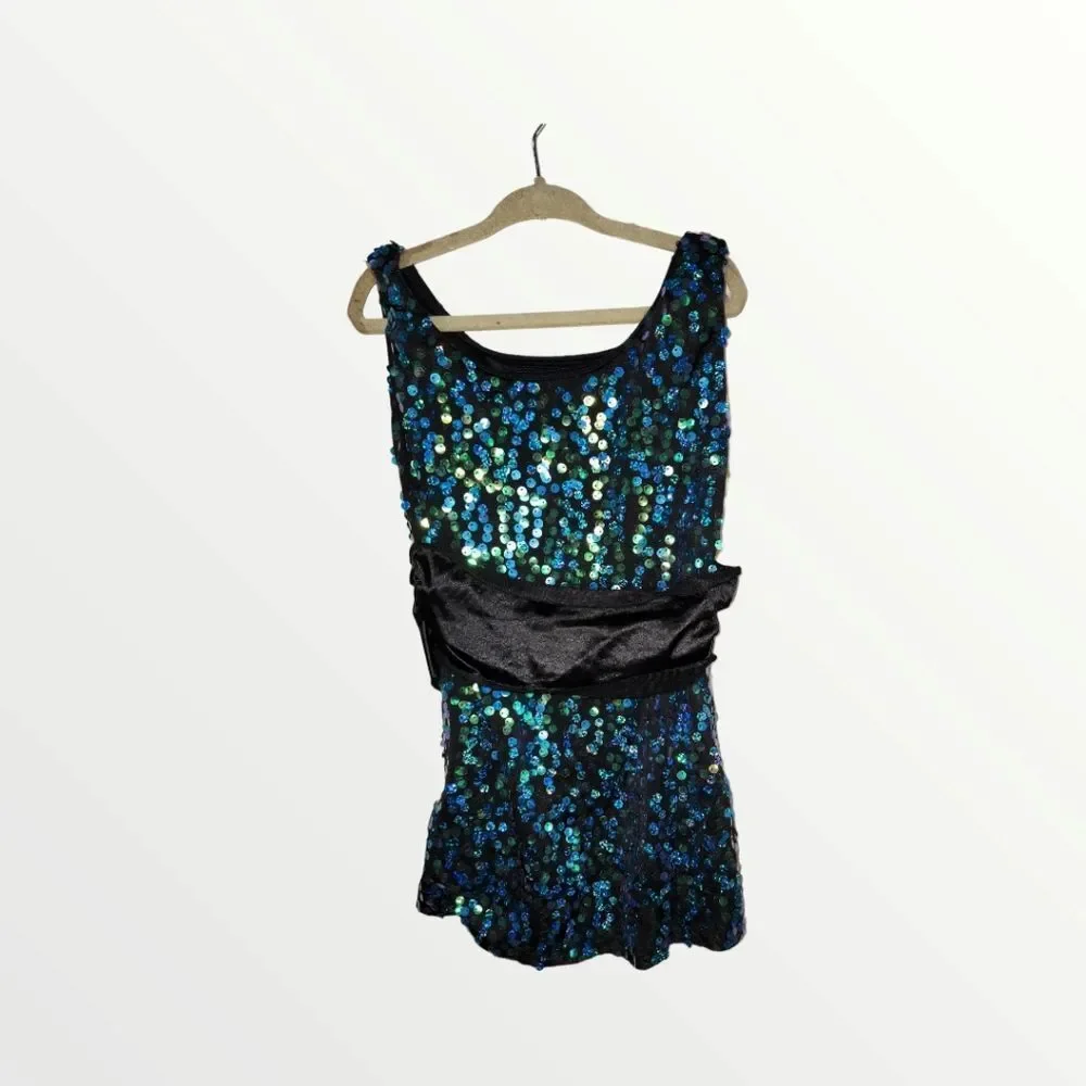 Weissman Style 5506 Dance Ballet Costume Blue top LC Large