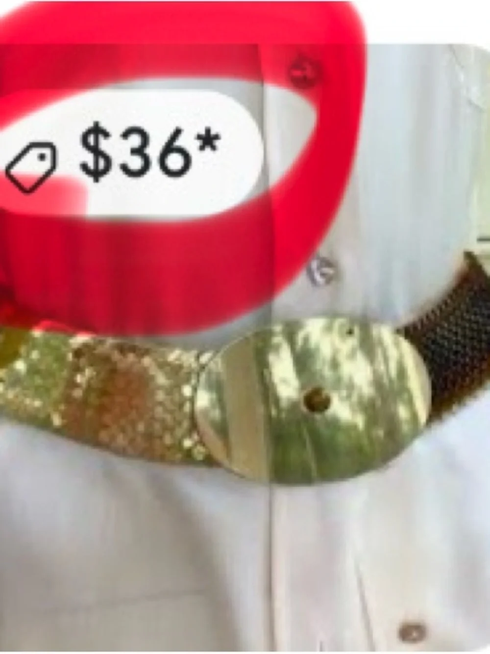 STUNNING VINTAGE GOLD MEDAL WIDE STRETCH BELT