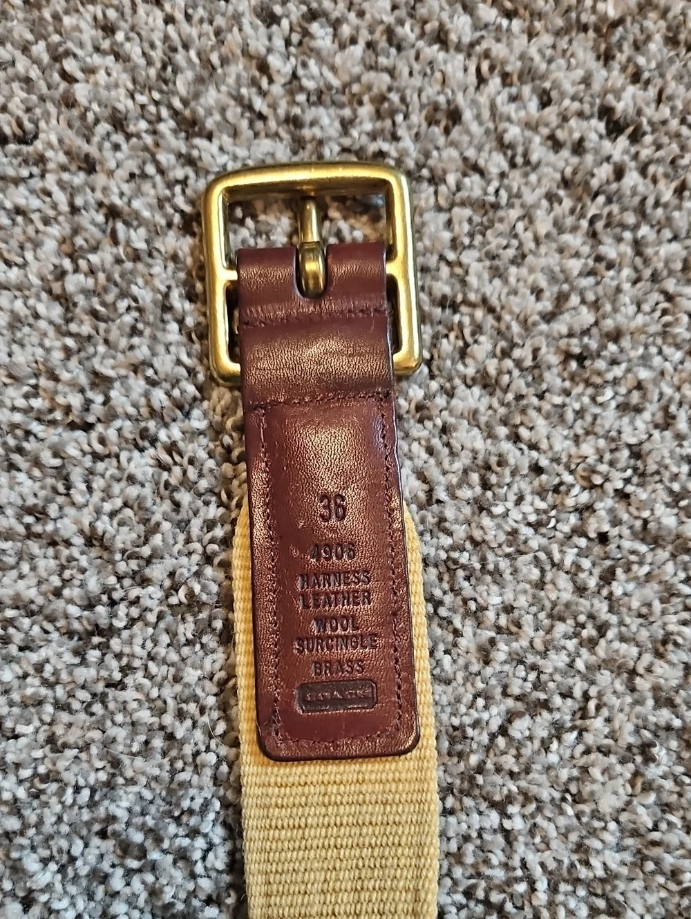 Coach Mixed Media Navy/Yellow Belt