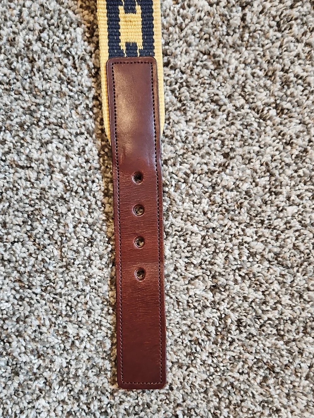 Coach Mixed Media Navy/Yellow Belt