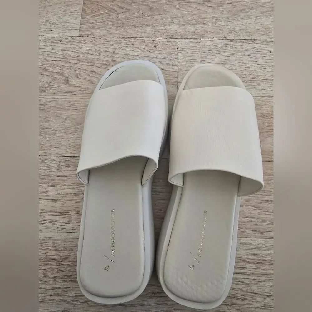 New Anthropologie Platform Slide Sandals Size 9/9.5