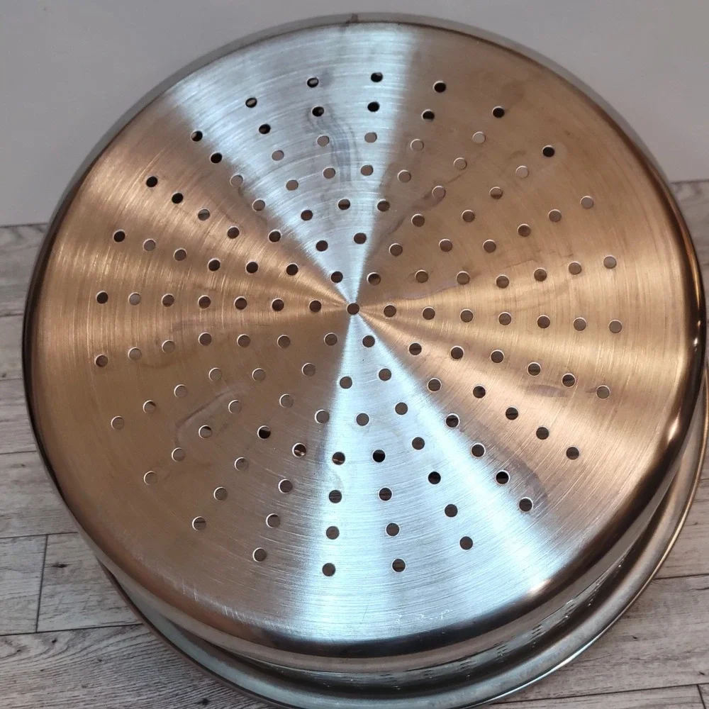 All-Clad 2pc Multi-Pot Stainless Steel Stock Strainer & Steamer Insert 12qt READ