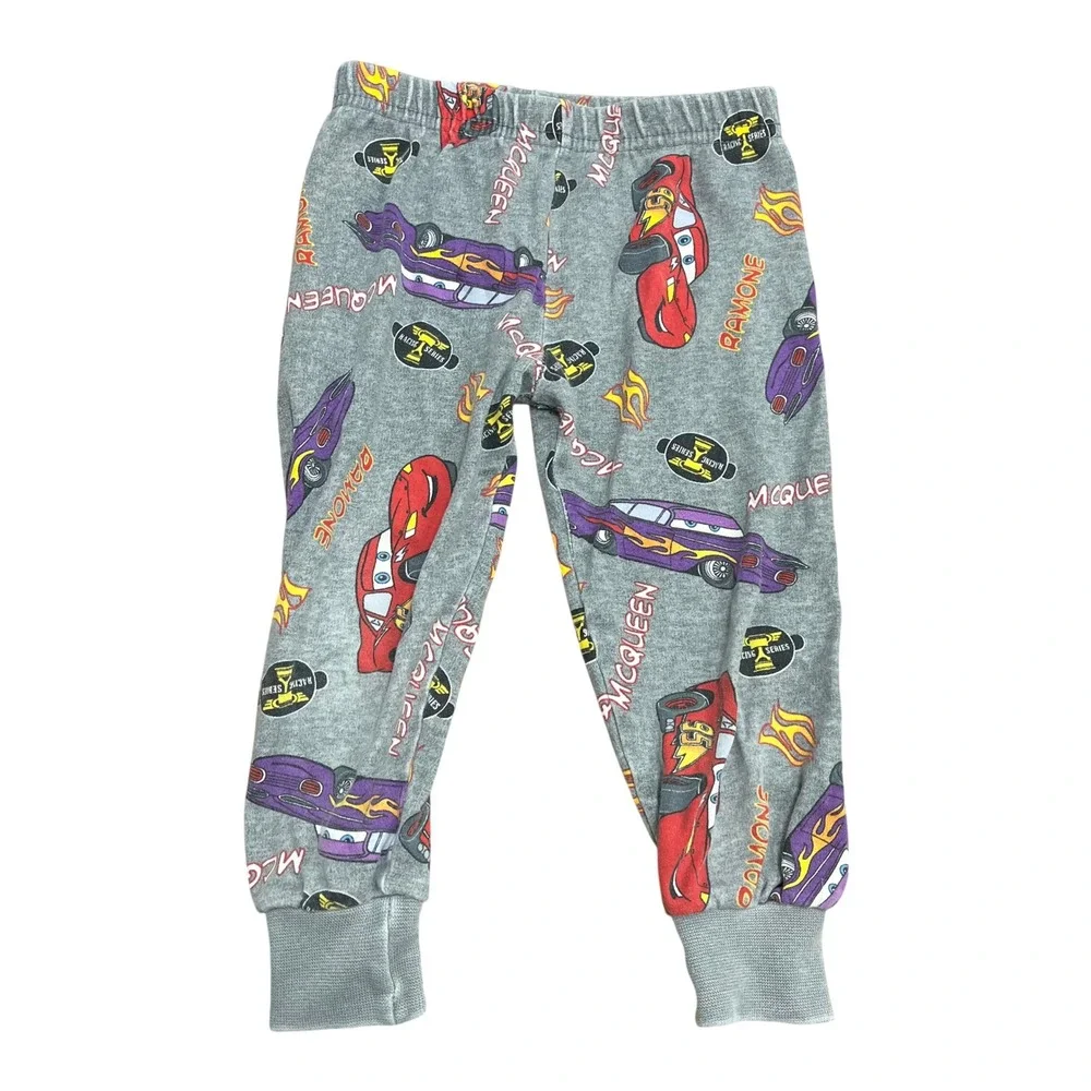 Disney Pixar Cars Lightning McQueen Ramone Gray Pajama Pants Joggers Toddler 2T