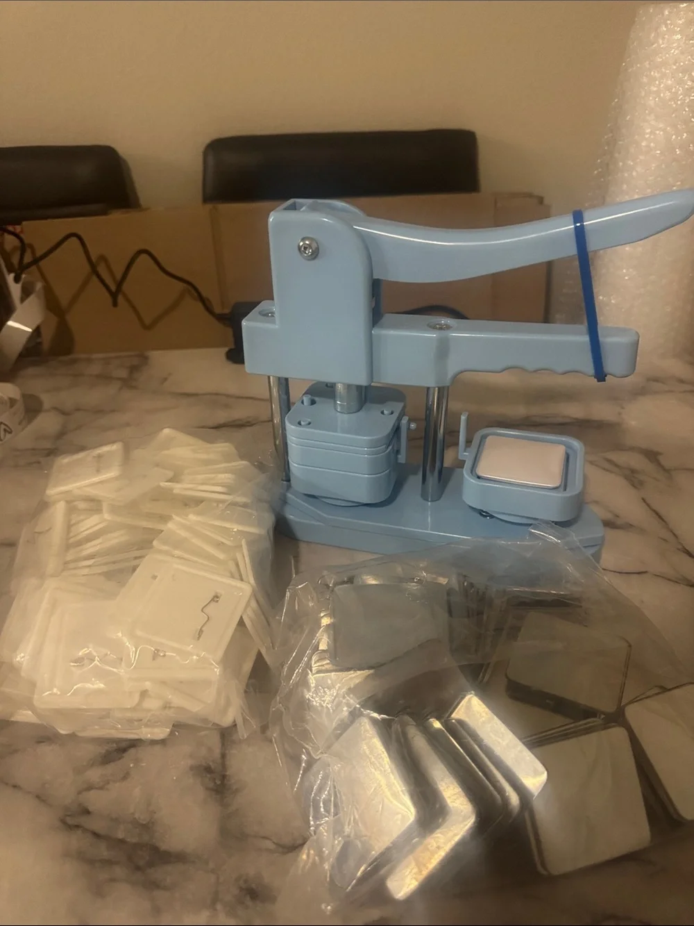 2x2 Square Button Maker Machine Badge Press Kit with Supplies