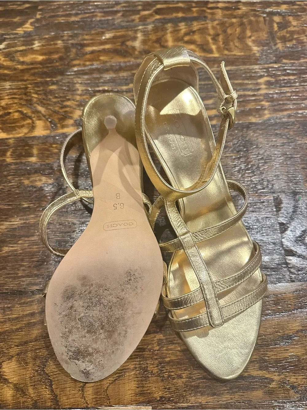 Coach sandals finish