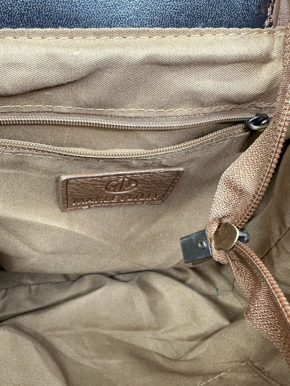 Brown Leopard Print Mini Backpack with Monogram Accent