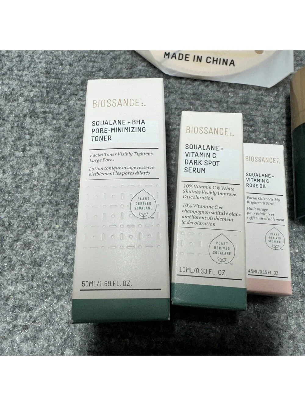 Biossance Squalane Complete Travel Size Skincare Set 8 Piece Routine & Mirror