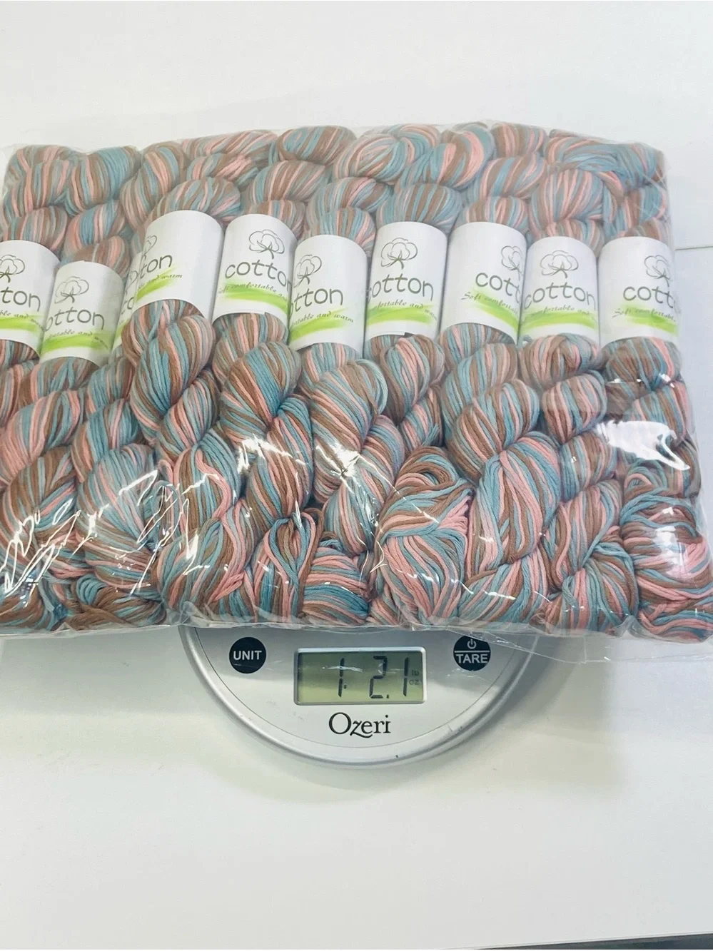 10 NEW (~500g total, ~50g ea.) 100% Cotton Variegated Hanks in Coral Reef