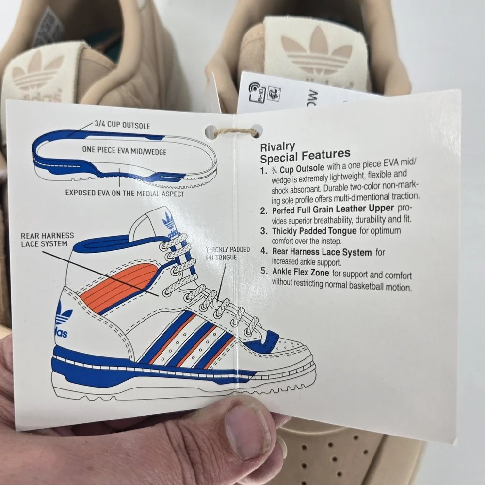 ADIDAS Original Rivalry Lux Low Shoes Men's 9.5 Womens 10.5 Magic Beige IH0255