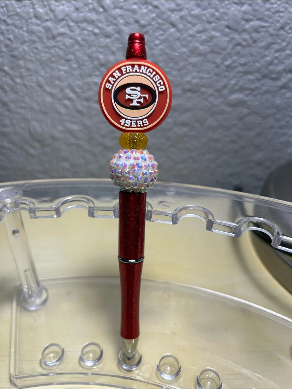 San Francisco 49ers Red Glitter Pen