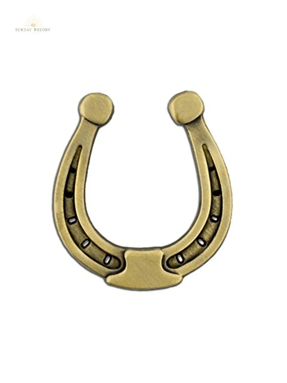 Antique Gold Plated Horseshoe Lapel Pin Western Cowboy Hat Boot Cow Skull