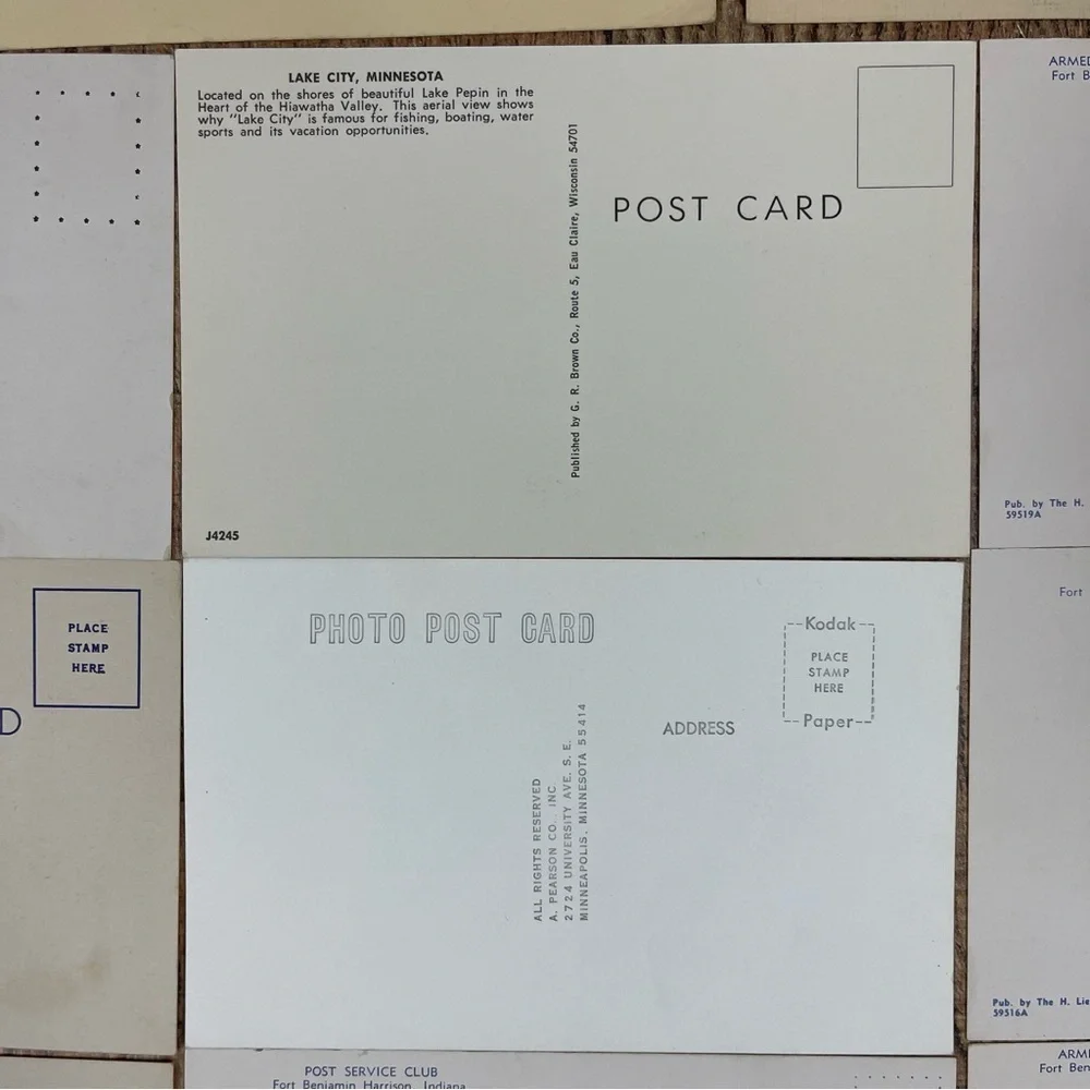 Vintage 70's Postcard Bundle Pack States Montana Indiana Minnesota Wisconsin
