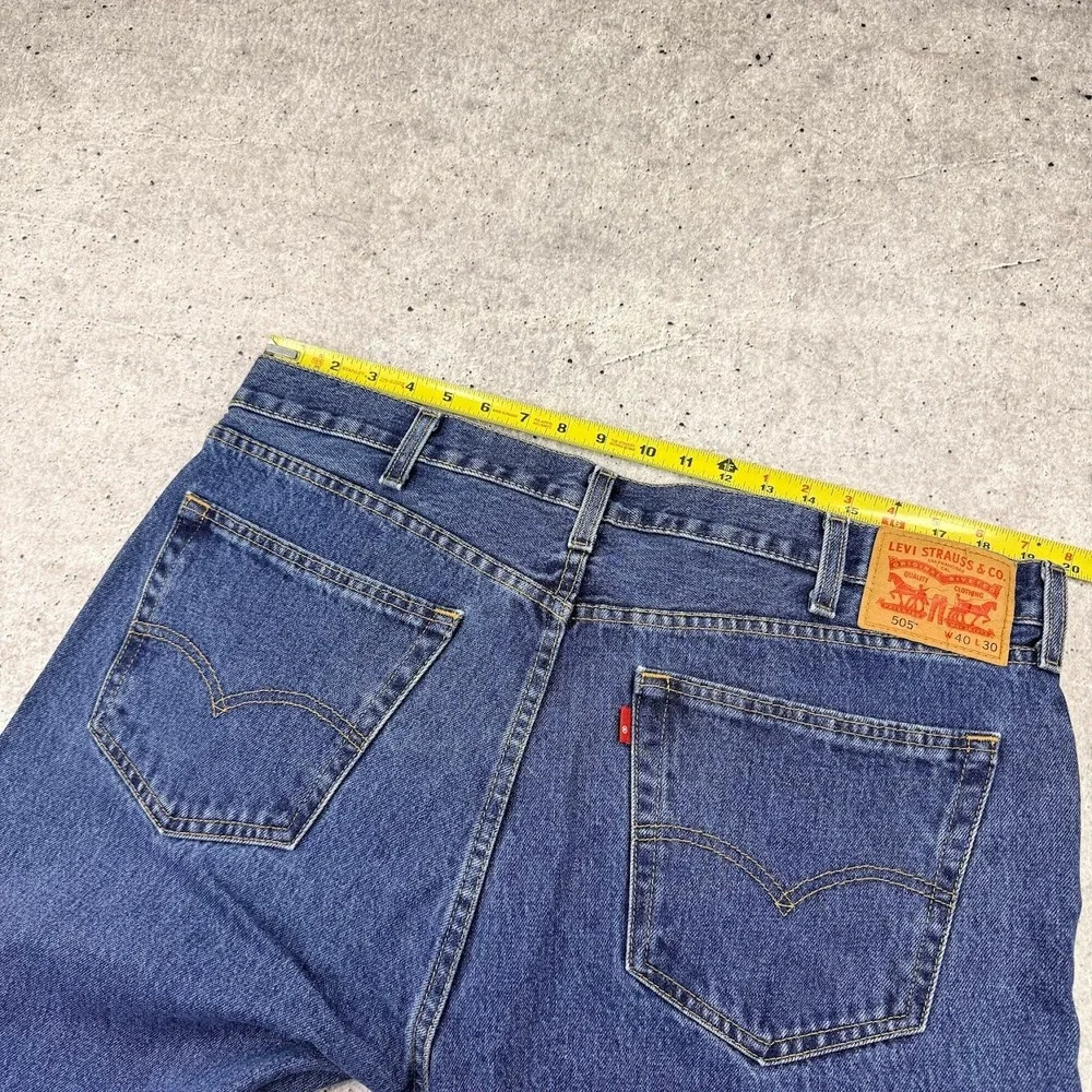 Levis‎ 505 Regular Fit Mens Jeans Blue Straight Leg Denim 40x30 (40x29)