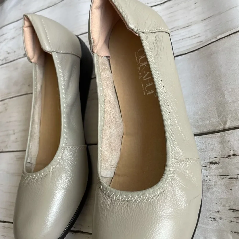 Oukahui wedge flats shoes Size 7.5-8