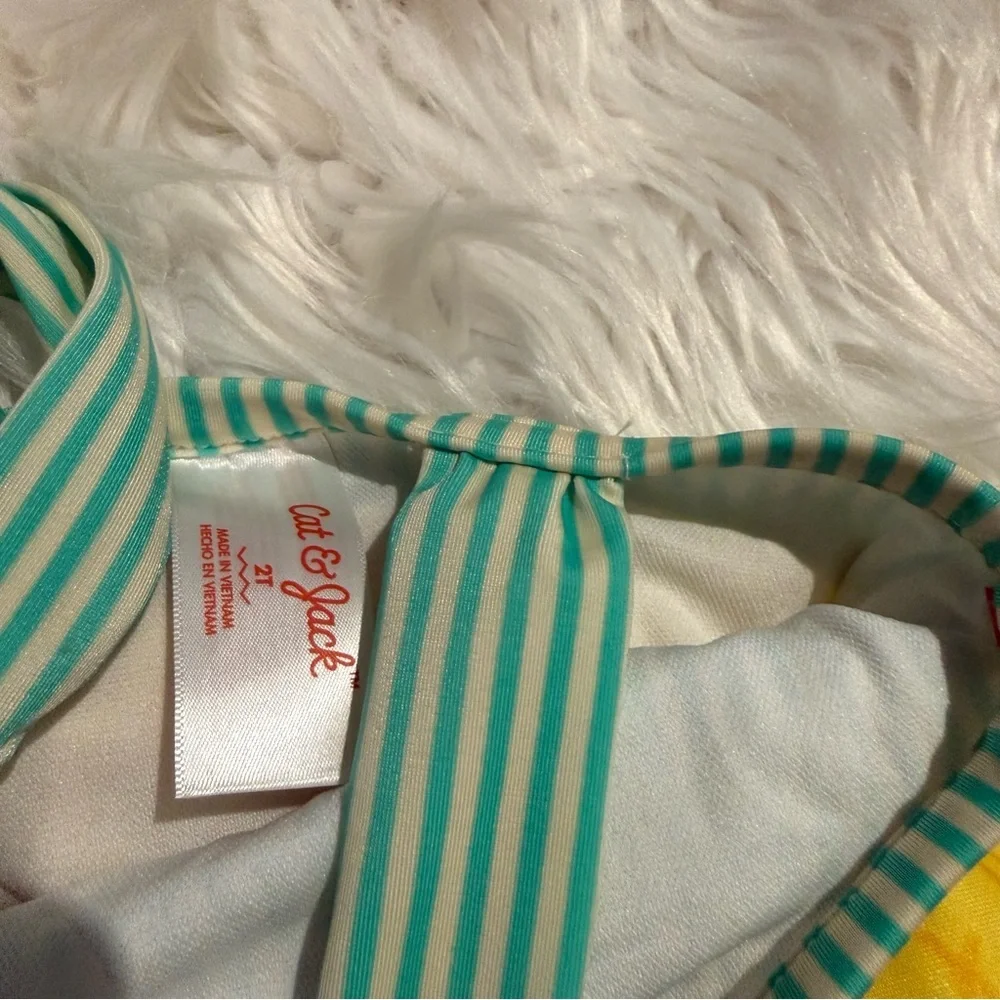Cat‎ & Jack Pineapple One Piece Swimsuit Girls 2T NWT