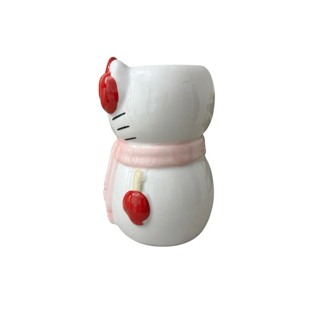 Sanrio Hello Kitty Snowman 20 Ounce 3D Sculpted Ceramic‎ Mug Holiday Christmas