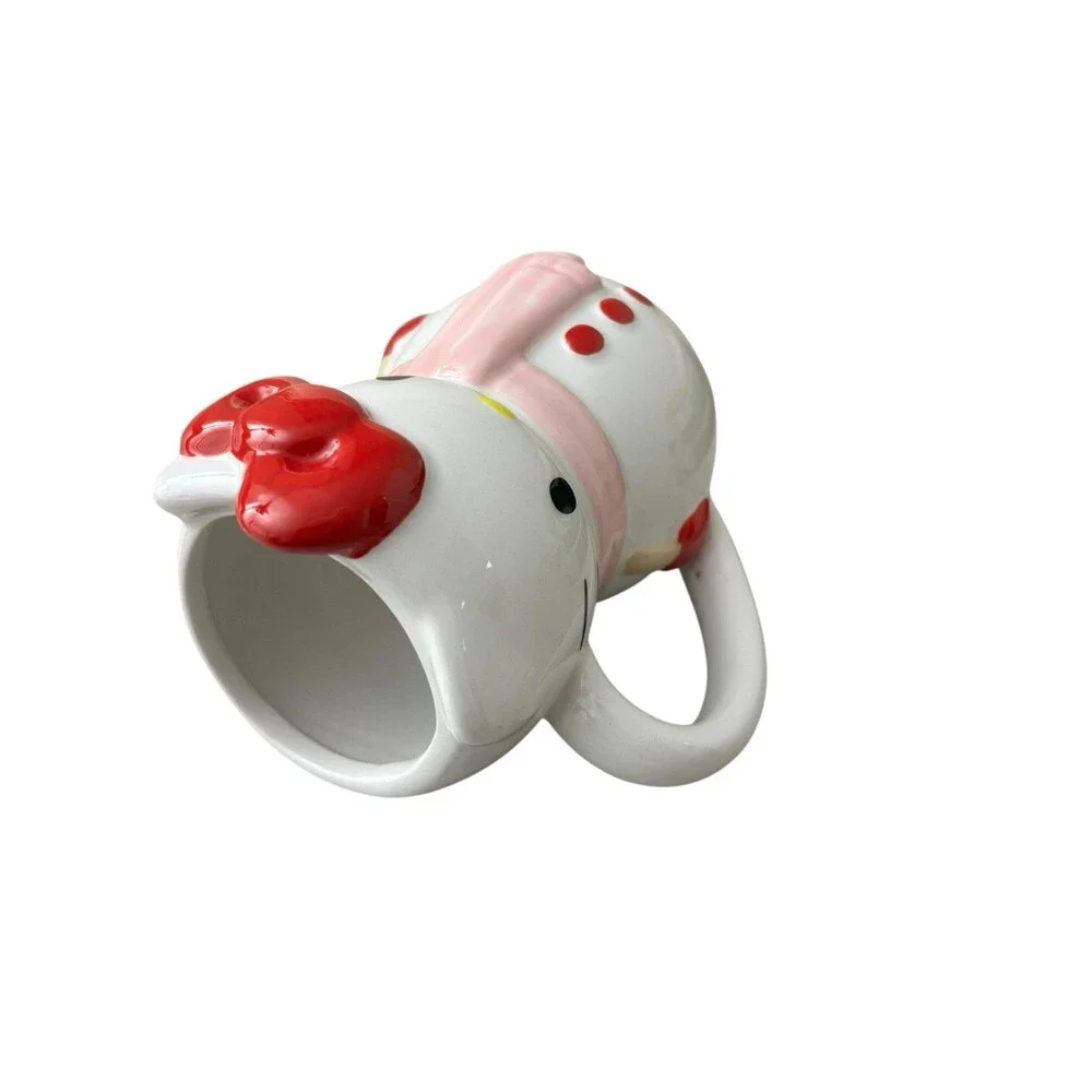 Sanrio Hello Kitty Snowman 20 Ounce 3D Sculpted Ceramic‎ Mug Holiday Christmas