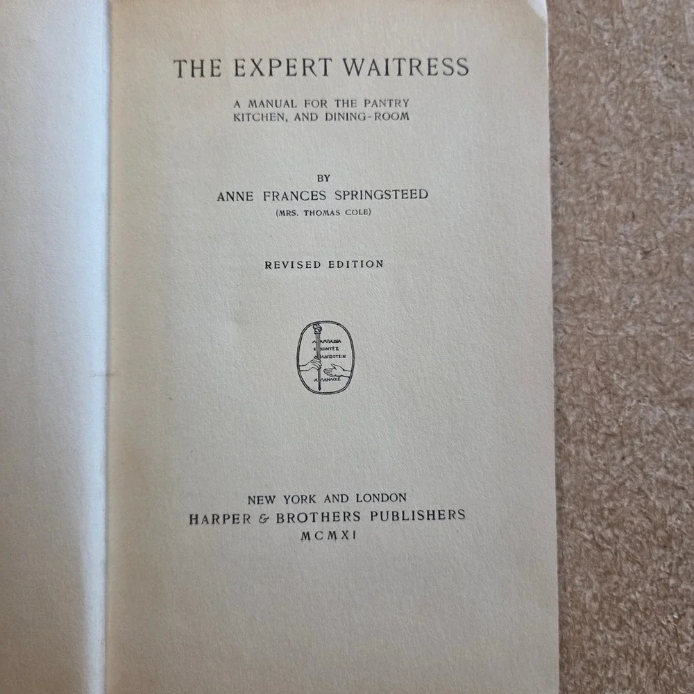 Harper & Brothers expert waitress