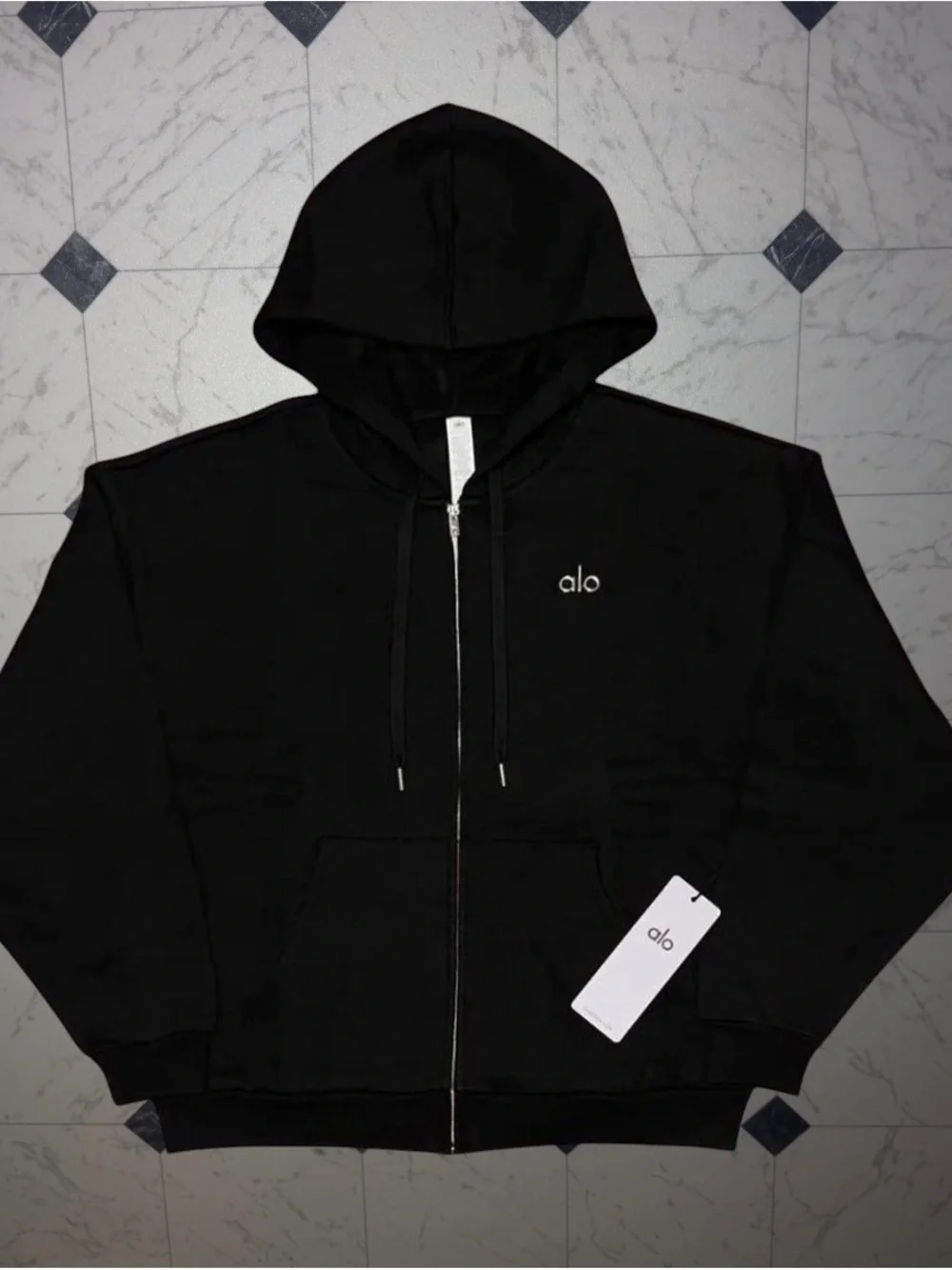 Alo Accolade Black Full Zip Hoodie Women’s NWT Size XS