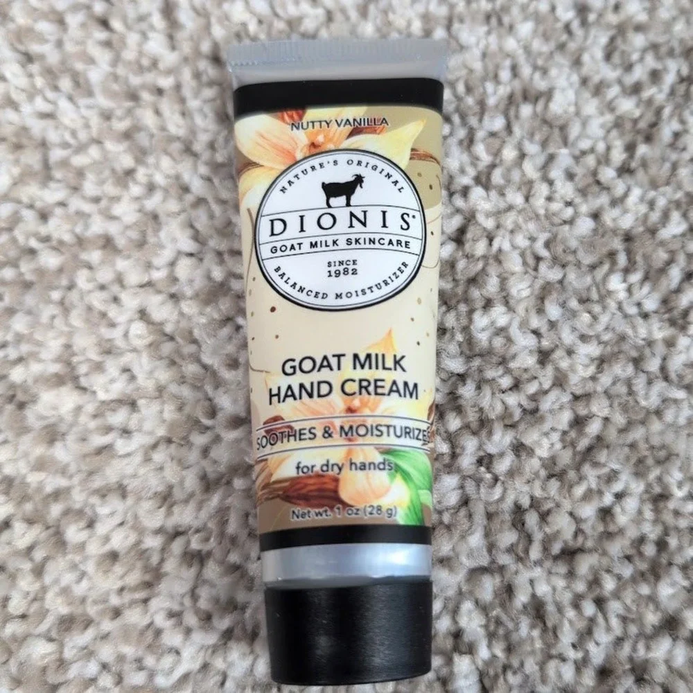 Dionis Goat Milk Hand Cream Nutty‎ Vanilla Moisturizing Skincare Travel Size