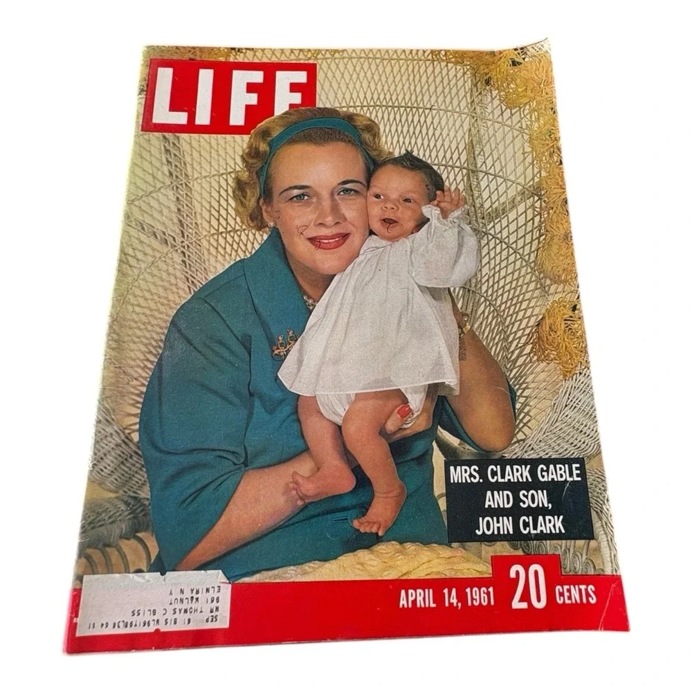 Life Magazine April 14 1961 Mrs Clark Gamble And‎ Son, John Clark