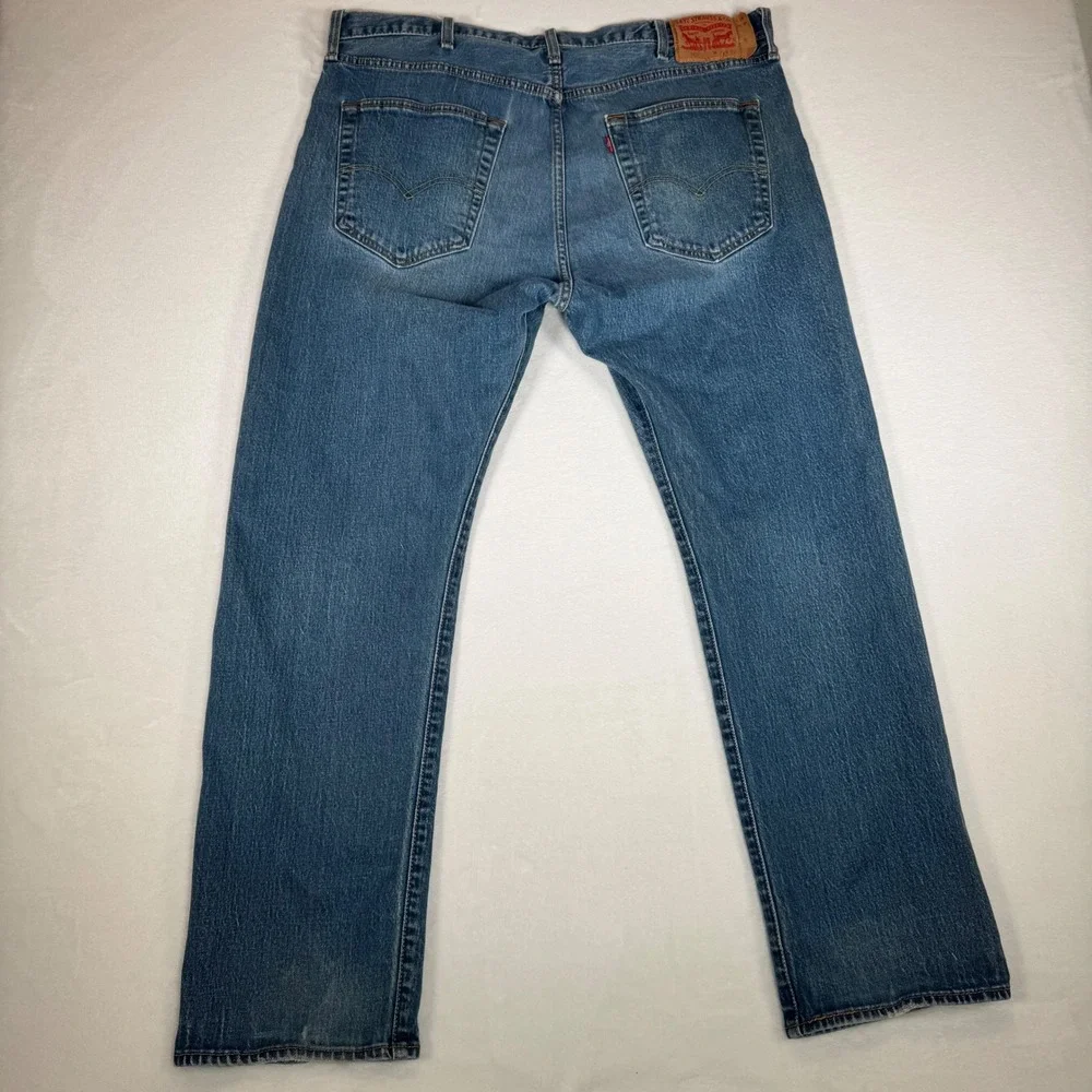 Levis 501‎ Jeans Mens W40 L30 Button Fly Straight Leg Blue Denim