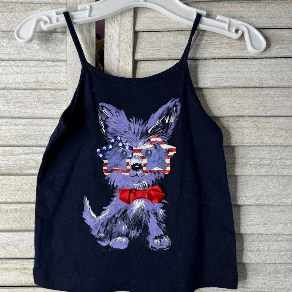 Gap Cute Dog Graphic Tank Top. NWT. Size 12/18 Months