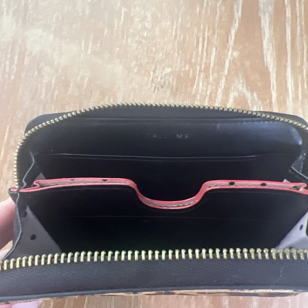 Stella & Dot Wallet Animal‎ Print Leopard Cheetah Zipper