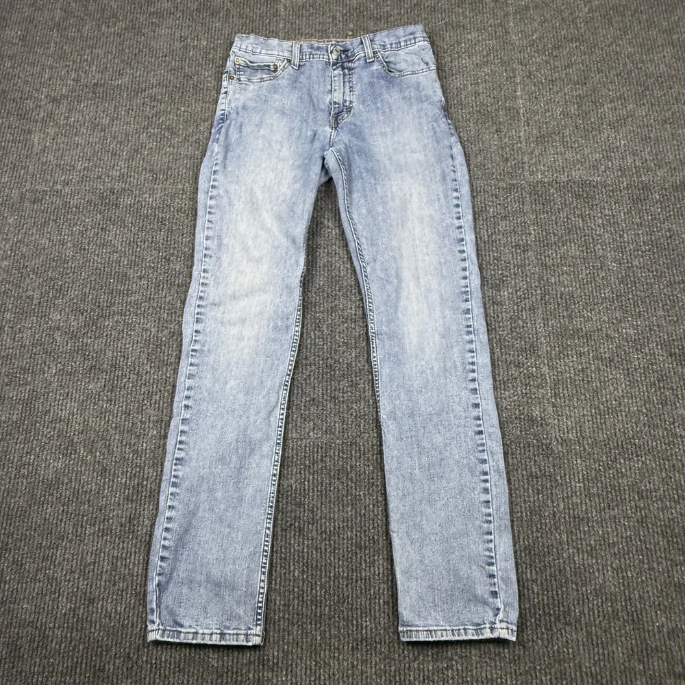 Levis 511 Slim Fit Jeans Mens 32x34 Light Wash Blue Denim 04511-3623