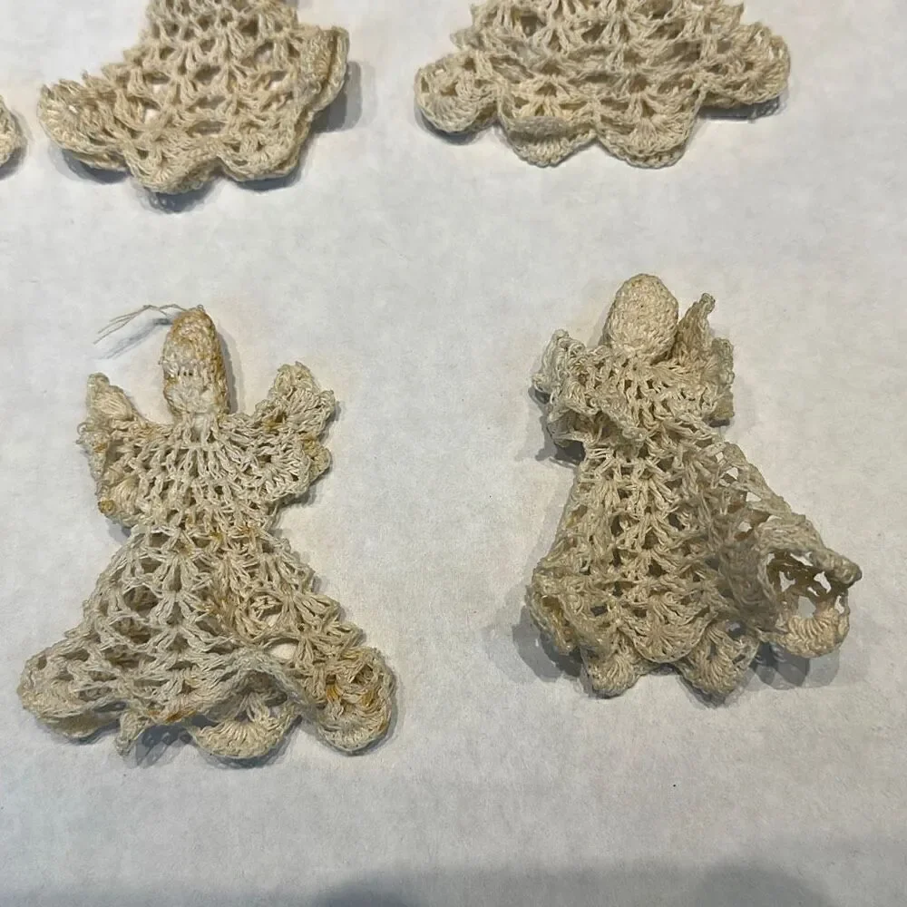 Vintage crochet angel see