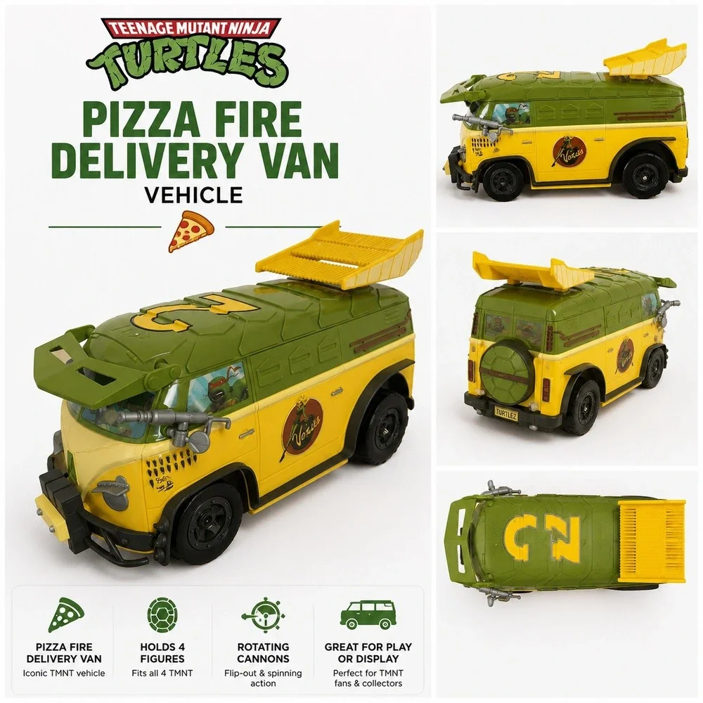 TMNT Teenage Mutant Ninja Turtles Pizza Fire Delivery Van Vehicle Parts/Repair‎