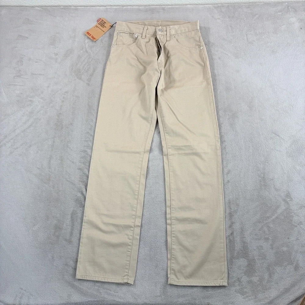 Vintage Levis 551 Red Tab Jeans Denim‎ Pants in Beige Men 28x32 (Tag 29x32) NWT