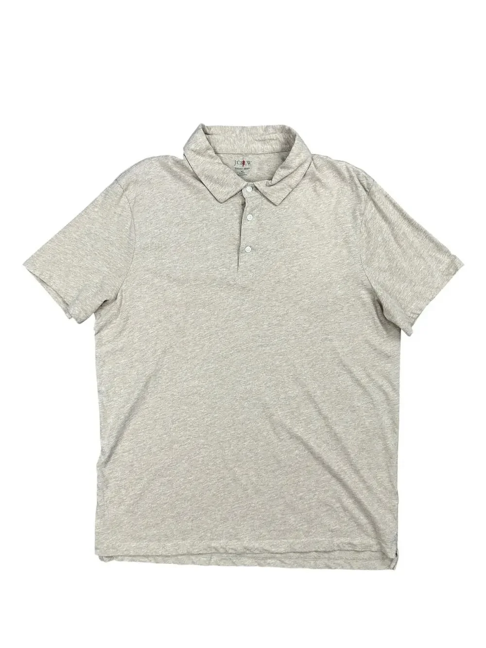 J. Crew Sueded Jersey Cotton Classic Polo Khaki — Size XL