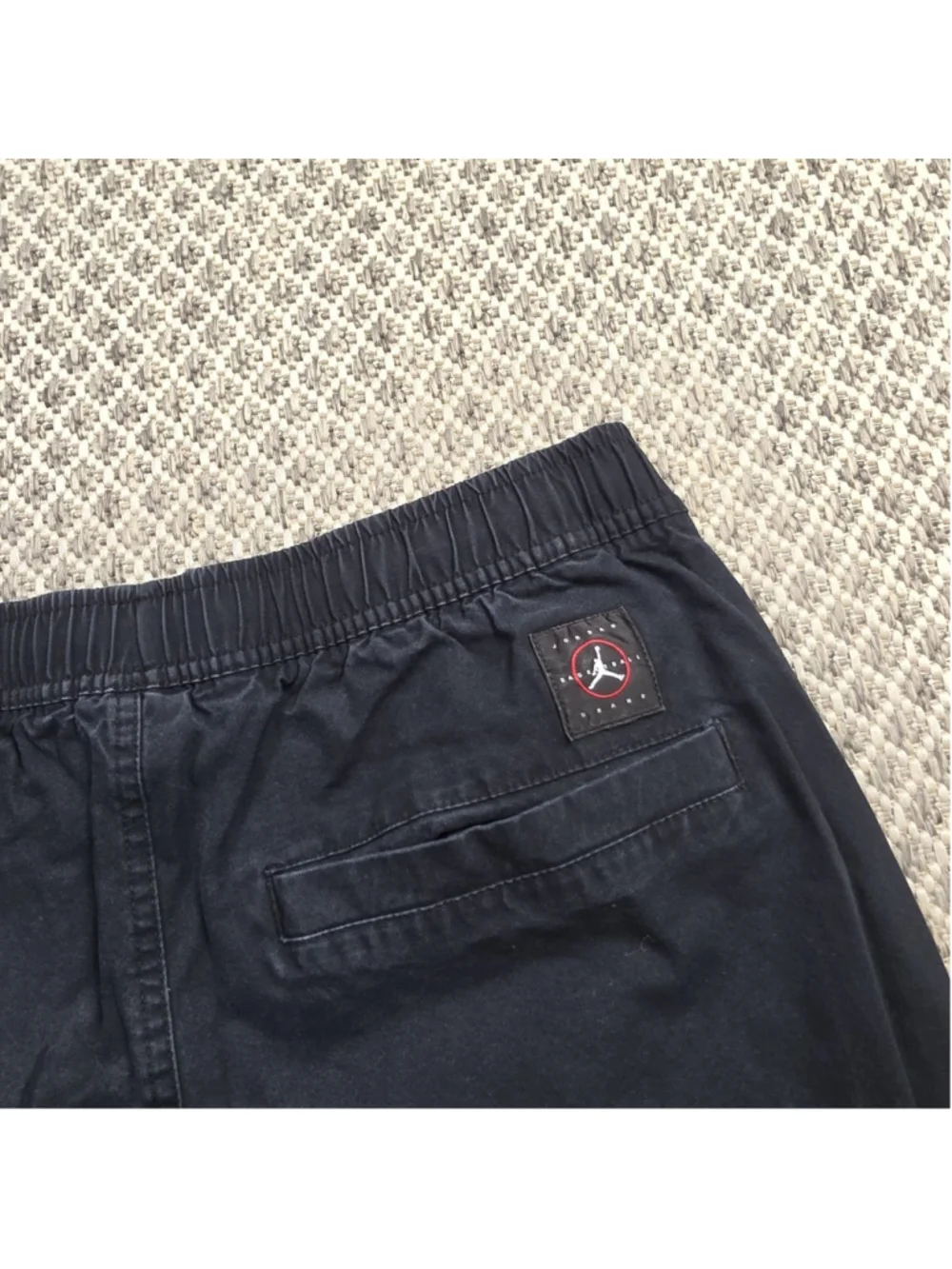 Jordan Essentials Mens Woven Pants Black Cotton Stretch Drawstring Jumpman M