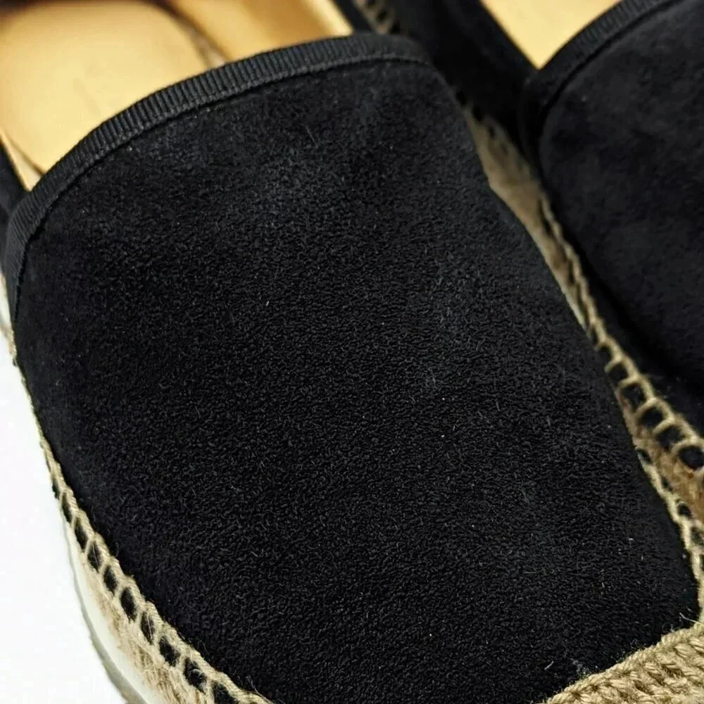 Rag & Bone Women's Espadrille Runner Black Suede Flats Size 40 EU (MSRP $295)