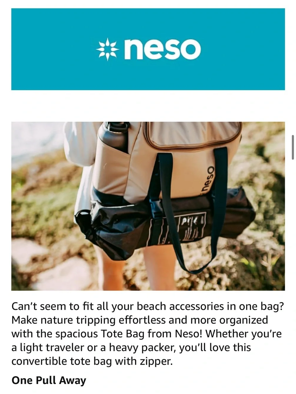 Neso Black Women's Convertible Backpack great for travel or the beach