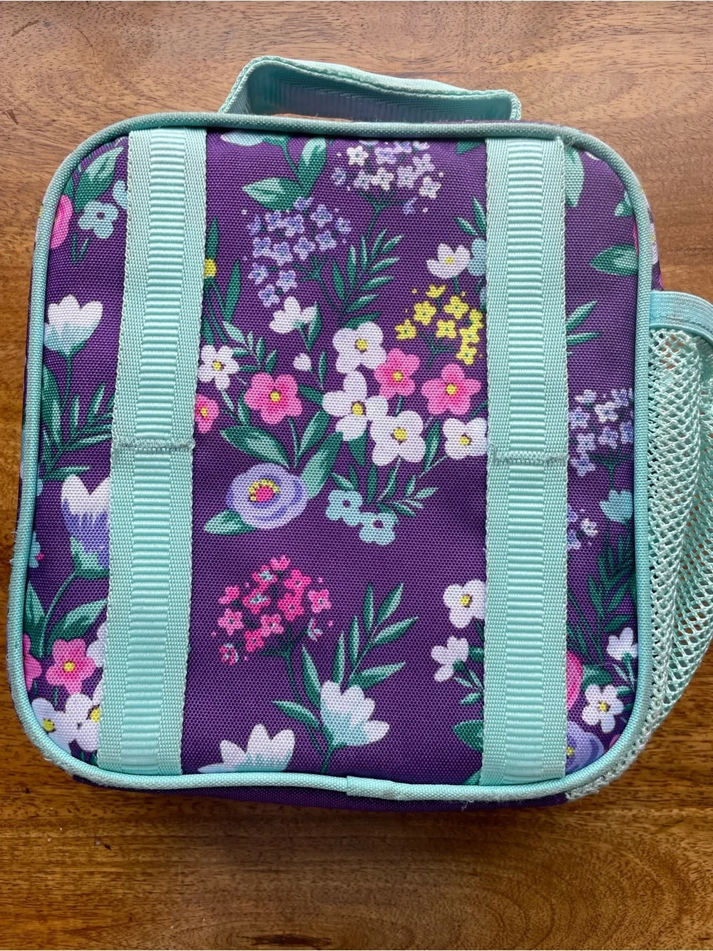 Pottery Barn Kids Girls Floral Lunch Bag with E Monogram Girls Flower Lunch Box