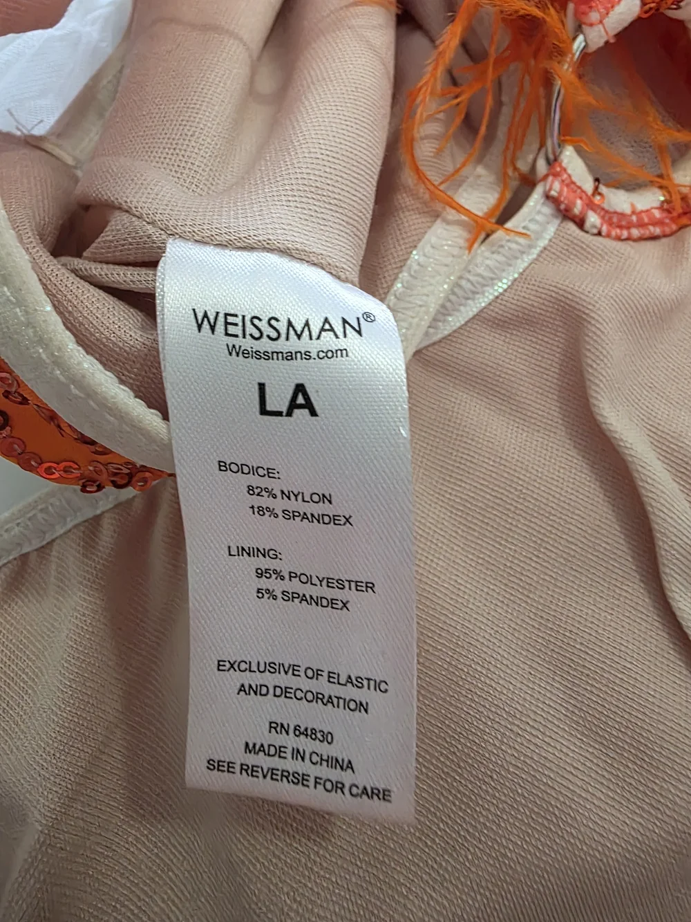 Weissman easy lining orange