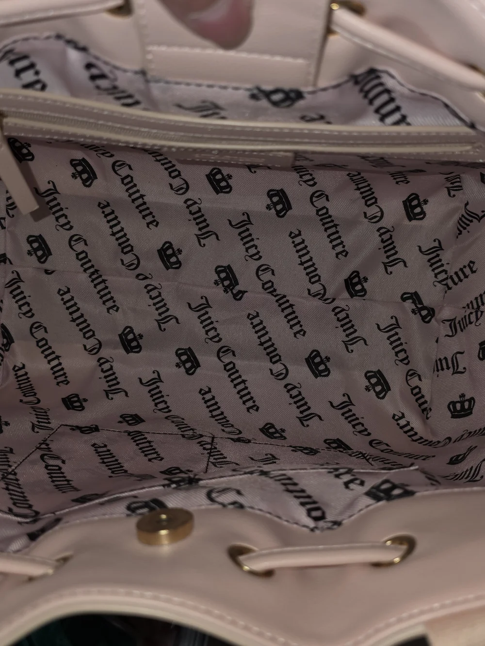 Juicy Couture Sugar Rush Tote Frosry Green and Pink Tote with Ice Cream Charm